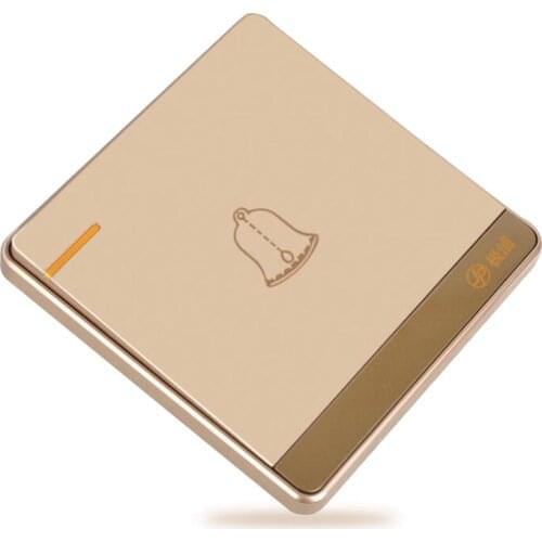 Wall Doorbell Self-resetting Entrance Guard Switch Panel Socket 86*86mm Concealed Installation Doorbell Rocker Switch