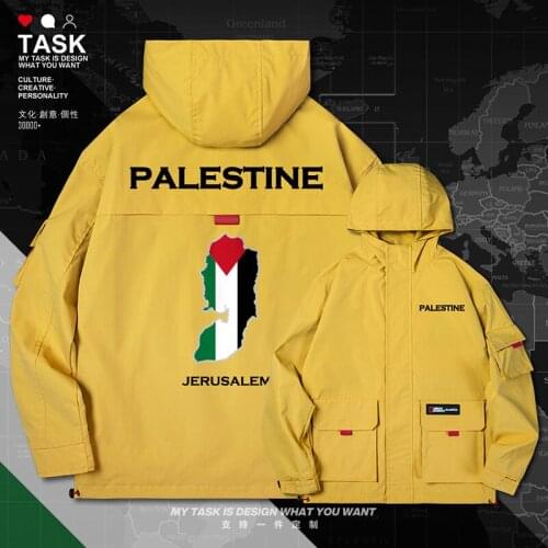 State of Palestine Palestinian PS PSE men jacket hooded map nation flag clothing casual mens jackets new coat clothes autumn