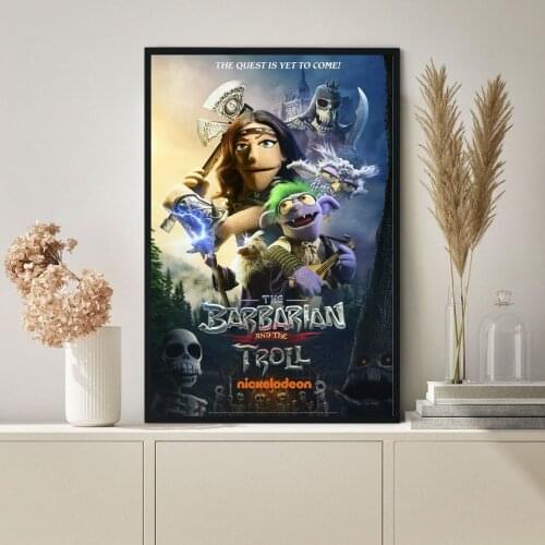 The Barbarian and the Troll Poster Canvas Print Art Wall Painting Home Decoration Gift