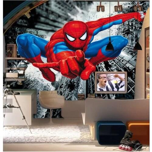 Custom children wallpaper,Spider-Man,3D cartoon murals for childrens rooms living room sofa ktv backdrop waterproof wallpaper