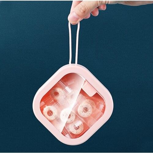 Mini Portable Sundries Storage Box Travel Portable Cotton Hairpin Storage Box Transparent Cover Small Objects Sorting Case