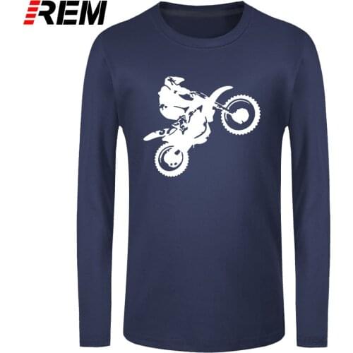 REM long sleeve tee brand T - shirt Mens sleeve Casual Fashion long sleeved o-neck cross country motorcycle printed XS-2XL