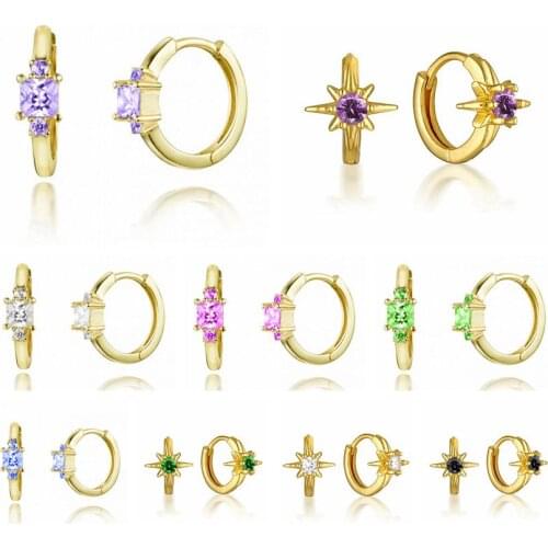 925 Silver Ear Buckle 9mm Zircon CZ Huggies Fashion Fine Jewelry Piercing Rock Punk Luxury for Women Anniversary Party Gift