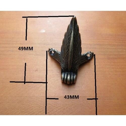 20pcs vintage 43mm X49mm metal box Feet for box