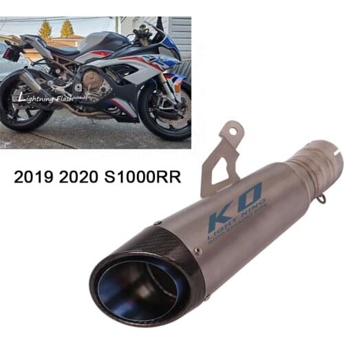 Polished Titanium Alloy Exhaust Pipe for BMW S1000RR 2019 2020 Motorcycle Slip On Escape No DB Killer Reserve Original Catalyst