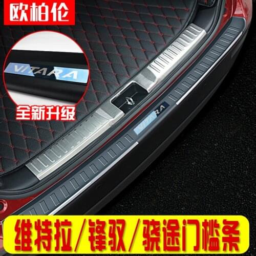 High quality stainless steel rear windowsill panel,Rear bumper Protector Sill Car-styling For Suzuki vitara 2015 2016 2017 2018