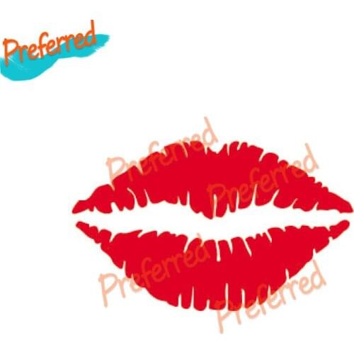 High Quality Kiss Lip Sexy Girl Lipstick Decal Motocross Racing Laptop Helmet Trunk Wall Vinyl Car Sticker Die Cutting