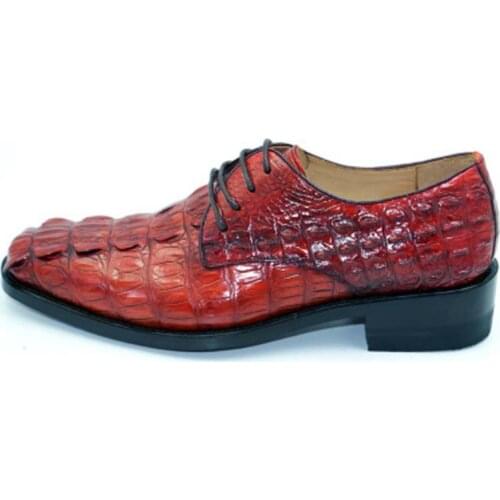 Hubu high-end import crocodile shoes men shoes Pure manual Men shoes business Casual men shoes