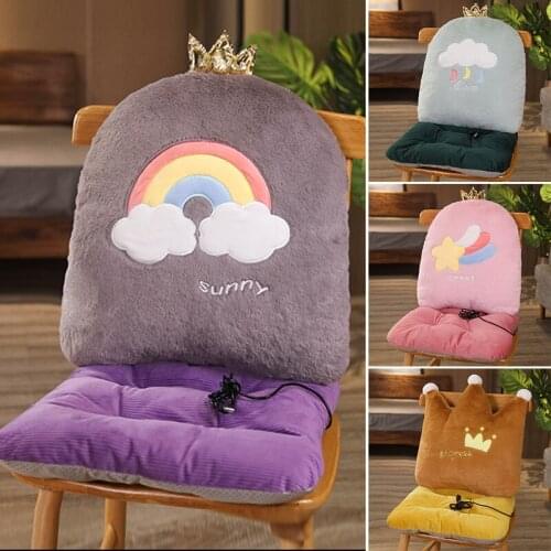 Winter Rabbit Fur Heated Cushion Hand-Tucking Intelligent Constant Temperature One Pillow Multi-Purpose Detachable Non-Slip