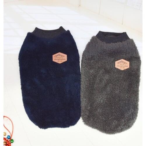 Winter Warm Pet Dog Clothes Puppy Double-sided Fleece Hoodies Coat Velvet Jacket French Bulldog Pullover Pet Cat Dog Clothing