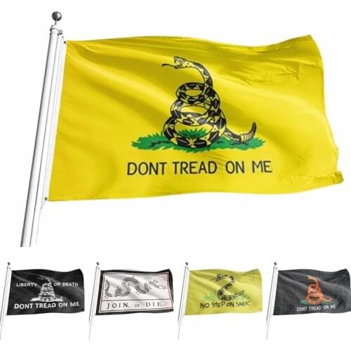 Snake Flag Yellow Snake Tea Party Culpeper Dont Tread On Me Flag 3x5FT Banner Home Garden Decoration Flag Accessories