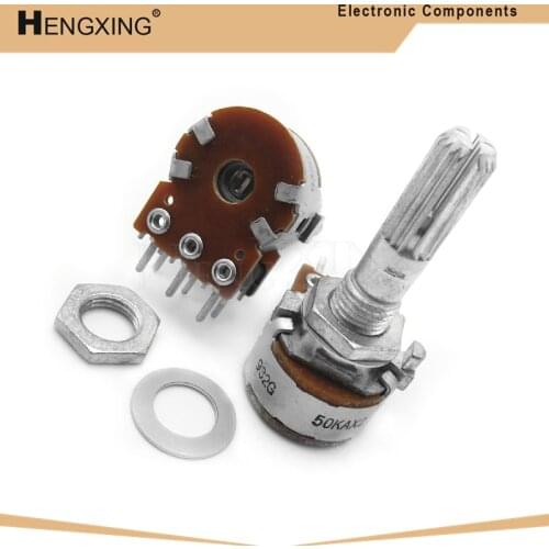 1piece Promotion Japan For ALPS 16 type double volume potentiometer A50K A100K 25MM flowers Alps In Stock