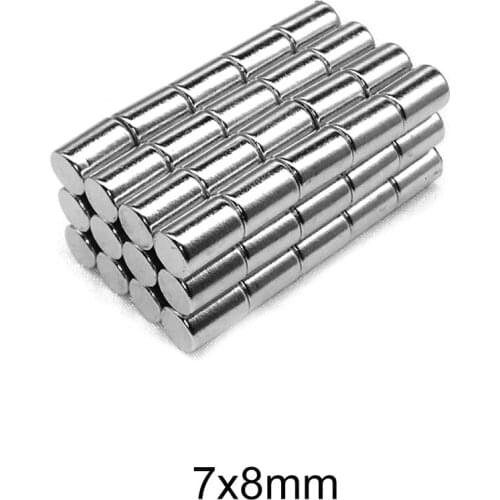 10~200pcs 7*8 mm Disc Neodymium magnet 7x8mm N35 Round NdFeB Dia 7x8 Powerful Strong Magnetic Magnets For Craft 7 mm x 8 mm