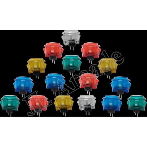 10pcs Transparent No LED Arcade 30mm Push Button Copy SANWA Replace OBSF-30 OBSN-30 for DIY Raspberry pi MAME PC Pandora Game