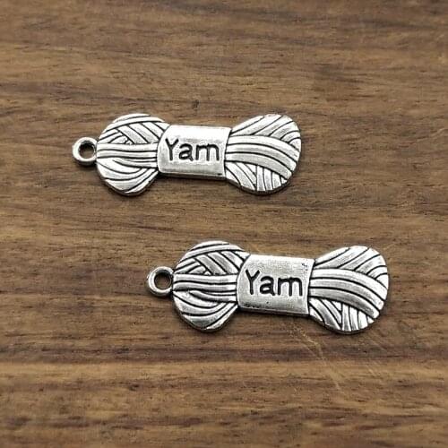10pcs Yam Charm 31x12mm Tibetan Silver Plated Pendants Antique Jewelry Making DIY Handmade Craft
