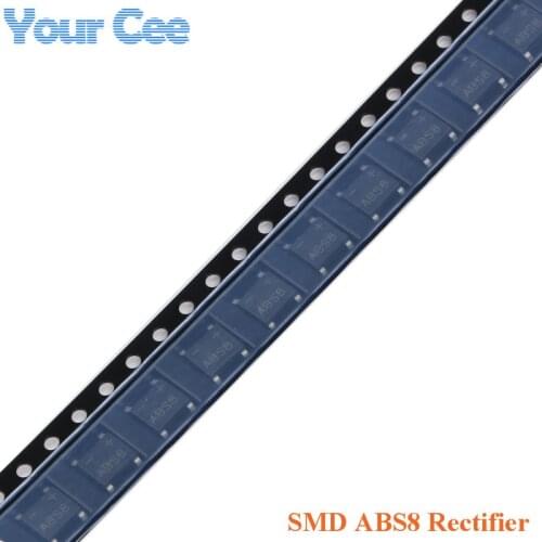 100pcs Original SMD ABS8 0.8/1A 800V Bridge Rectifier Single-Phase Glass Passivation Rectifier Bridge