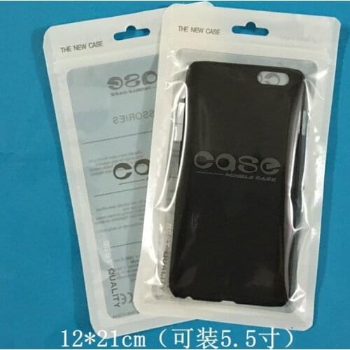 1000Pcs 12X21cm Plastic zipper Bag Cell Phone Accessories Mobile Phone Case Cover Packaging Package Bag for iPhone 7 6S 6 Plus
