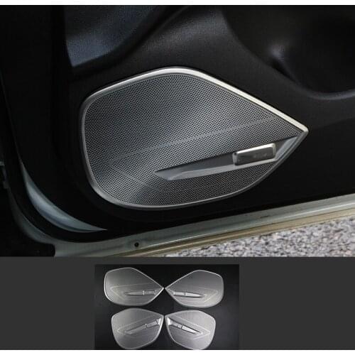 For Buick Regal 2017-2020 Stainless Steel Door Speaker Bezel Frame Cover Trim 4PC Car Styling Accessories
