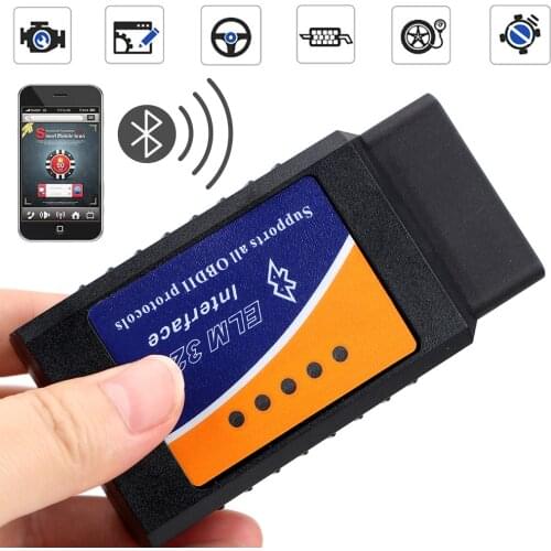 Bluetooth ELM327 V2.1 Android Torque OBD2 Interface Code Fault Reader Diagnostic Scanner Mini OBDII Protocols For Audi BMW KIA