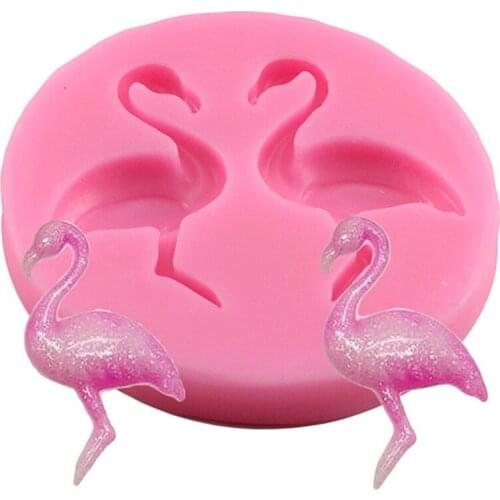 3D Flamingos Shape Cake Silicone Mold Candy Chocolate Clay Mold For The Kitchen Baking Sugarcraft Fondant Cake Decorating Tools