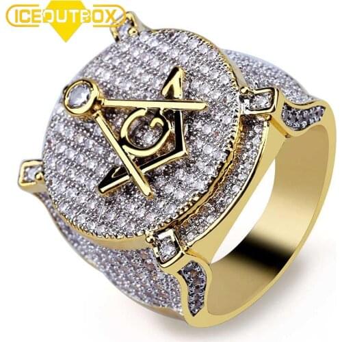 ICEOUTBOX Gold Rings For Men
