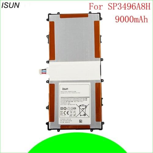 ISUN 5pcs/lot Replacement Battery For Samsung Google Nexus 10 GT-P8110 HA32ARB Authentic Tablet SP3496A8H Battery 9000mAh