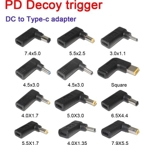 PD Decoy trigger Converter Adapter PLUG USB TYPE-C TO DC 5525 5521 7955 4530 7450 Connector FOR charging Laptop Notebook Charger