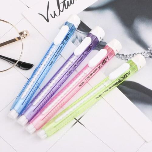Creative Mechanical Pen Shape Eraser Rubber Retractable Stationery School Supplies Student Kids Gift Toy girls love