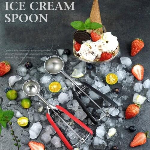 Ice Cream Scoop Stainless Steel Ice Cream Spoon Watermelon Baller Scoop Fruit Dessert Spoon Ice Cream Ball Maker Kitchen Tools