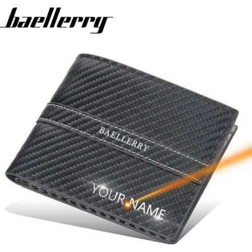 2021 New Men Wallets Carbon Fiber Fashion High Quality Male Purse Short Design Card Holder New Style Coin Holder Men Wallets