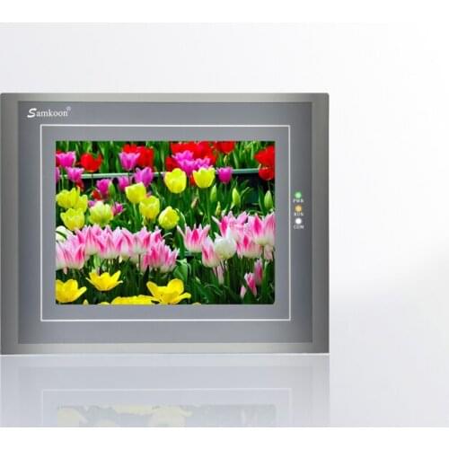 NEW Original Samkoon HMI SA-8B, SA8B 8 Inch 800x480 Touch Screen Panel with Program Cable & Software, COM1/COM2:RS232/422/4845