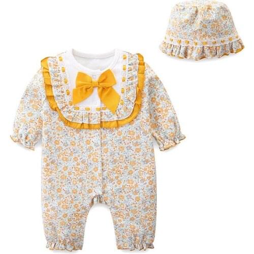 2021 Autumn New Baby Printed Romper Infant Wear baby girl