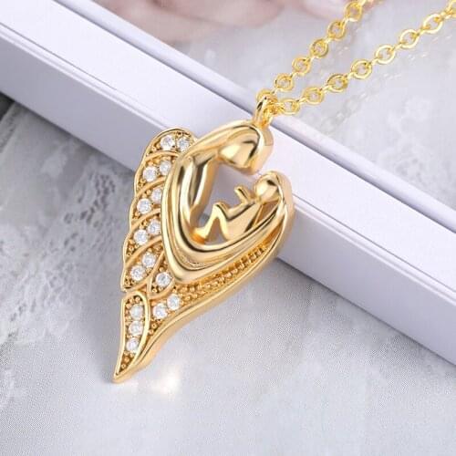 Mother Baby Hug Pendant Necklace For Women Fashion Jewelry Personalized Choker Birthday Mothers Day Gift Jewelry 2021