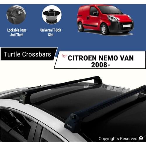 CROSSBARS FOR CITROEN NEMO VAN 2008 ON ALUMINUM ALLOY SIDEBARS CAR ROOF RACK LUGGAGE CARRIER BARS SET OF 2