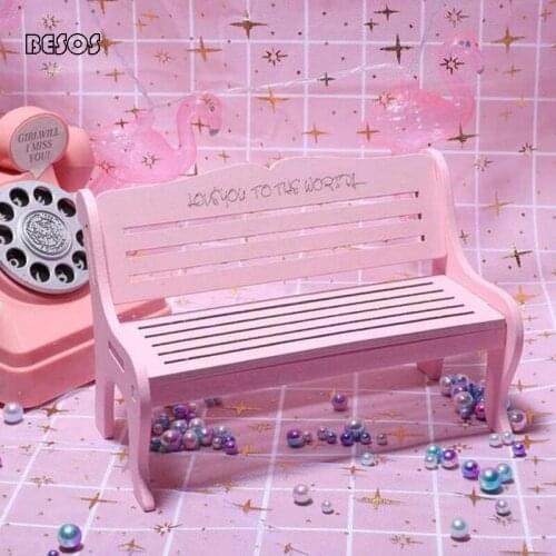Shooting Props Decoration Small Items Childrens Clothing Store Decoration Small Props Birthday Party Decoration Mini Pink Bench