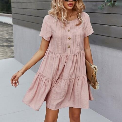 SNOW PINNACLE Loose Summer Dresses