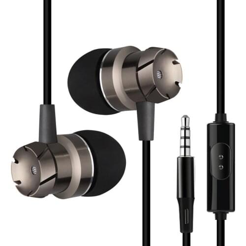 Sport Earphone Wired Super Bass Earbud 3.5mm Earphone Built-in Microphone Hand Free Noise Reduction Gaming Universal Headset