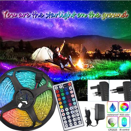 LED Strip Light 2835 12V Flexible Diode outdoor Background Lights Waterproof IR Control LED Lights for Room Decor Wall Bedroom