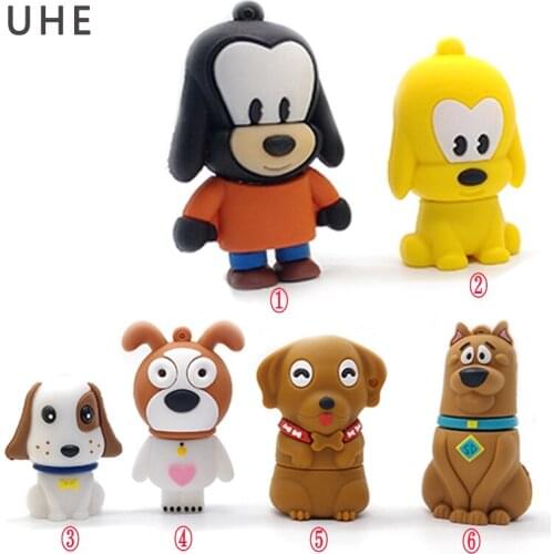 Cartoon animal pen drive all kinds of pet dogs usb flash drive 4GB 8GB 16GB 32GB 64GB memory stick lovely gifts pendrive cle usb