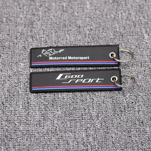 Embroidery Key Ring Holder Chain Collection Keychain for BMW C600 SPORT Motorcycle Badge Keyring