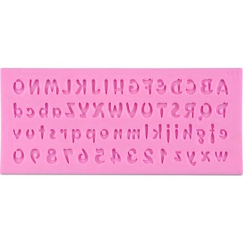 High Quality 3D Number And Letter Shape Form Silicone Mold Cake Decoration Fondant Cake Chocolate Moulds H671