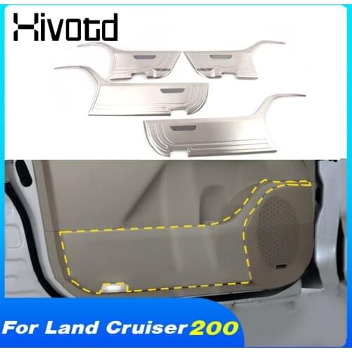 Hivotd Door Anti-kick Panel Car Styling Interior Decoration Accessories Audio Speak Cover For Toyota Land Cruiser 200 2019 2020