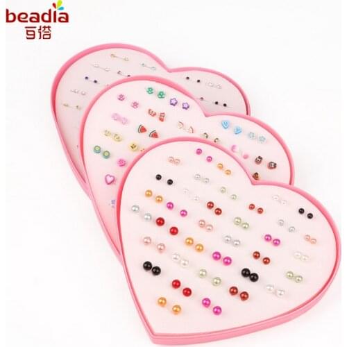 2017 Super Value Women Cute Mix Stud Earring Polymer clay/Rhinestone/Imitation Pearl Three Different Material For Women Jewelry