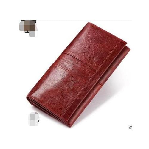 1pcs/lot Genuine Leather Women Wallet and Female Coin long wallet female cowskin Card Holder purse