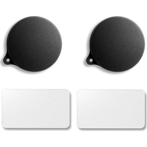 2PCS Sn Steel Protective Film + 2PCS Lens Cap Cover for GoPro Max Action Camera Accessories