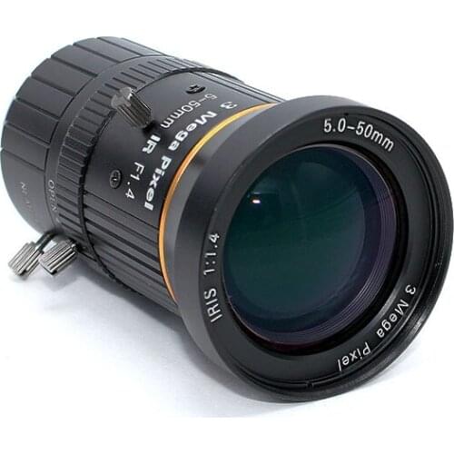 3 million HD 10x manual optical zoom CS interface lens 5-50MM1/2.7 FA lens