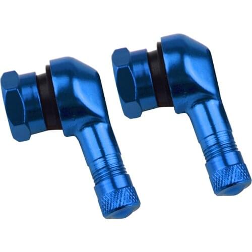 90° CNC Aluminum Motorcycle Valve Stems Tire 10mm Pair 11.3mm Rim Wheel Aluminum