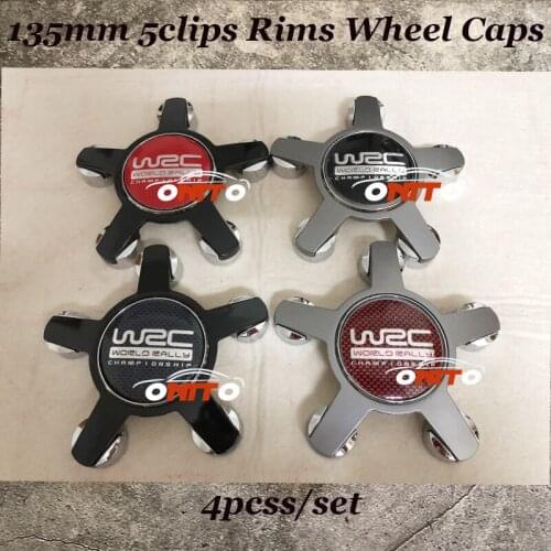 Auto Car Styling 4pcs/set 135mm 5Clips Car Rims Wheel Hub Caps Auto Embelm Badge for Logo Label Fit for Car Accessories Covers