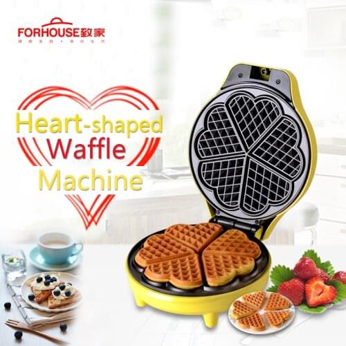 Mini Electric Waffle Machine Pancake Machine Portable Cartoon Cake Mold Non-stick Bread Maker Baking Tools Breakfast 220V