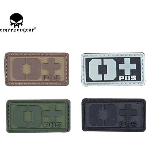 EMERSONGEAR VC Blood Type Hex Patch/O Wargame Airsoft Hunting Tactical Equipment Blood Patch Black Green White EM5517